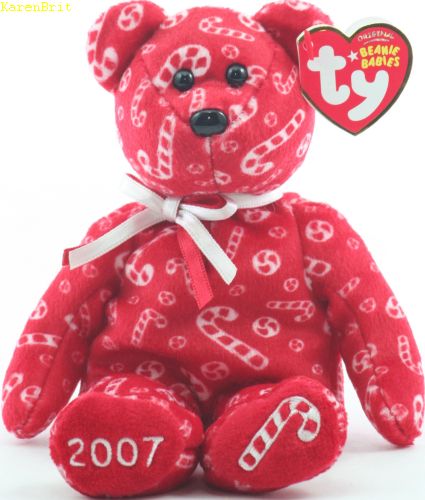 candy cane beanie baby